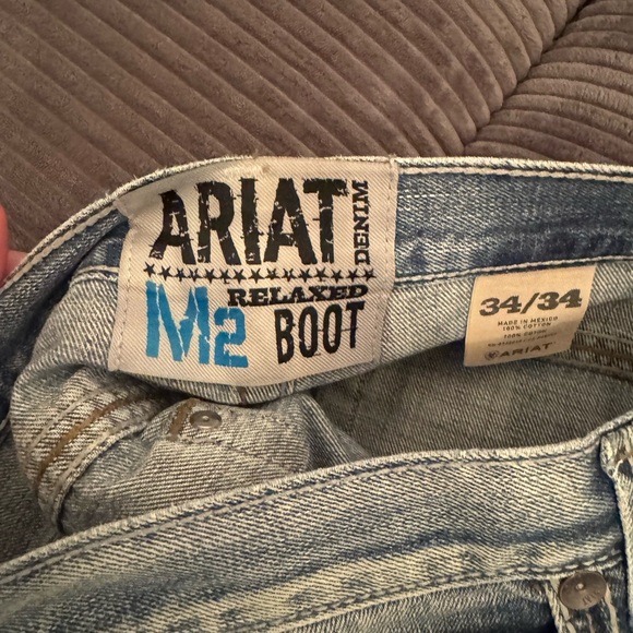 Ariat Men's Slim Straight Blue Jeans - Picture 6 of 10